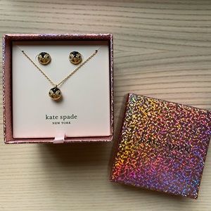 Kate Spade owl earrings and necklace
